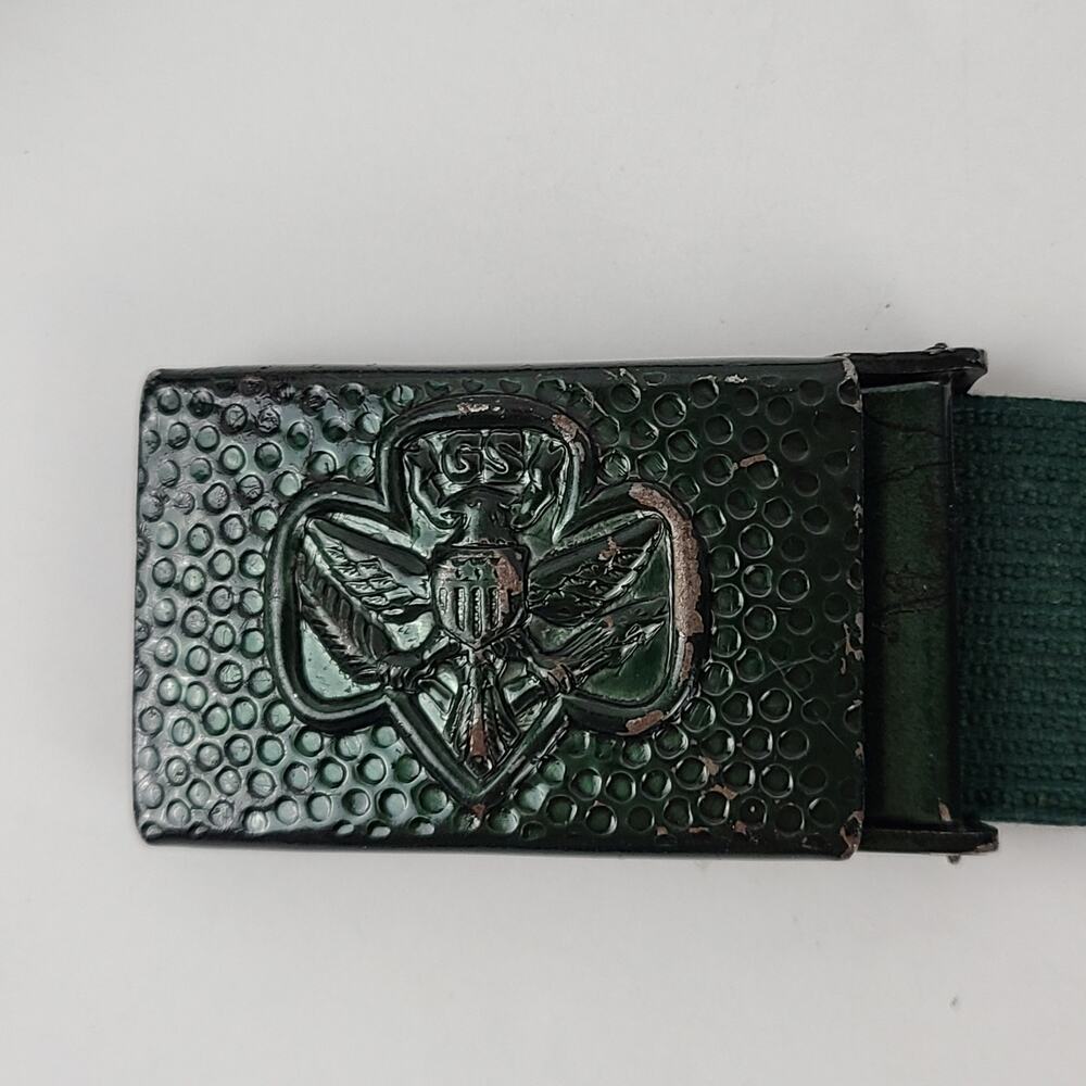Vintage Girl Scout Insignia Belt, size Medium, vguc